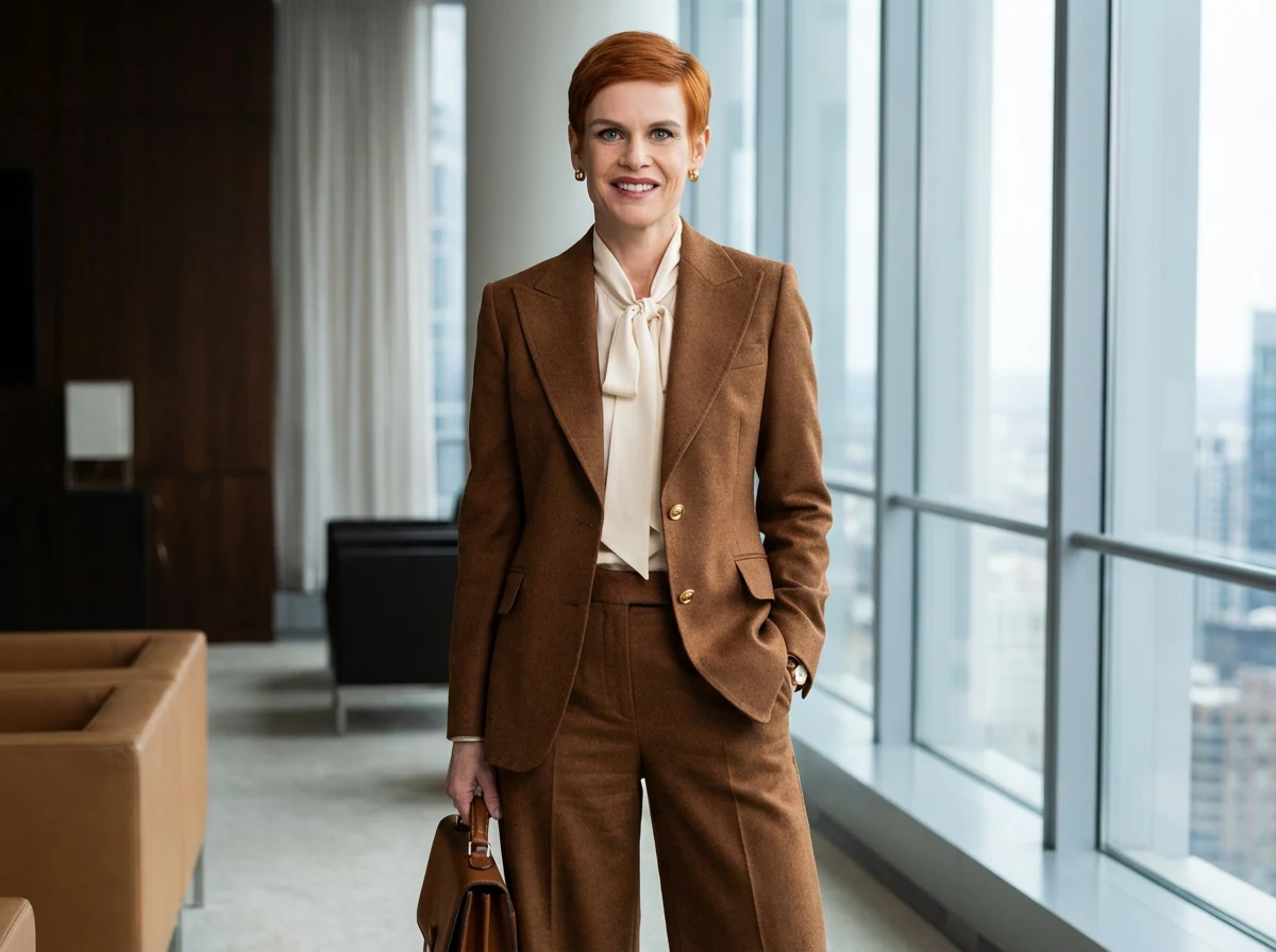 Designer-Anzug Damen Braun